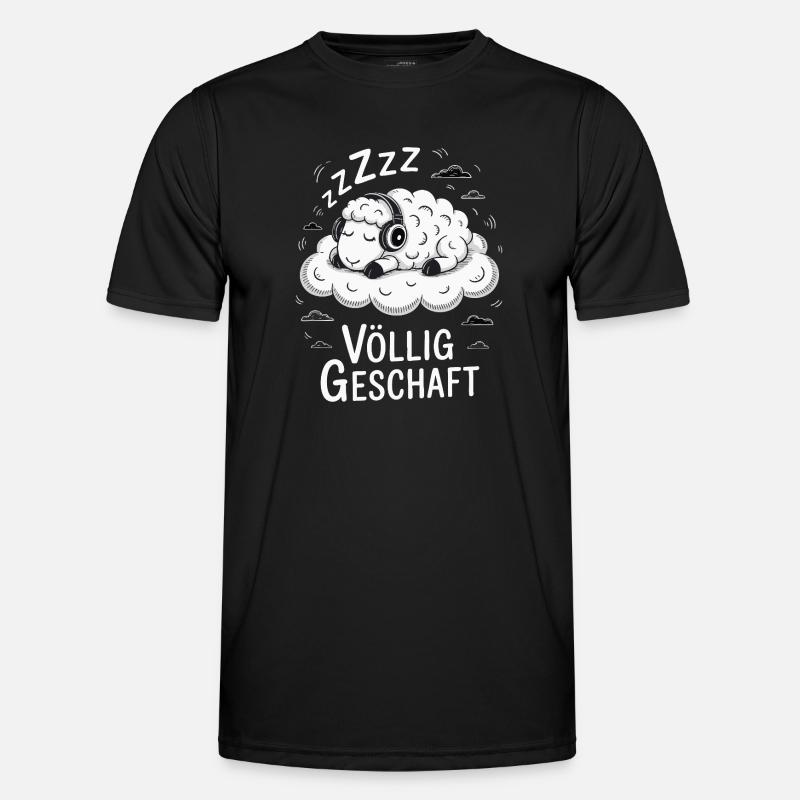 Completely done sheep design - Men's Functional T-Shirt - black
