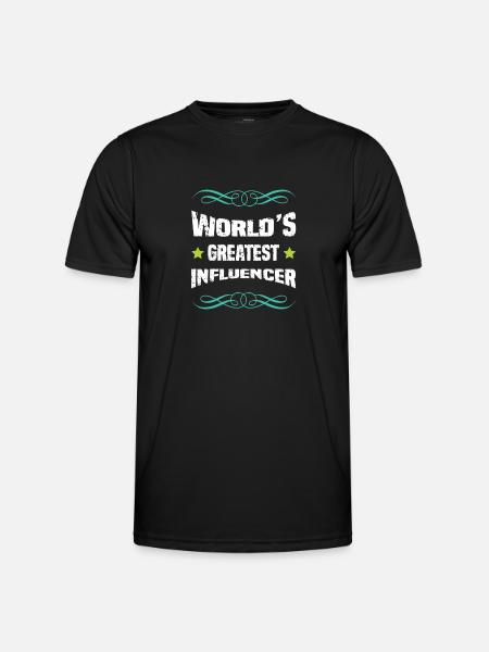 World's Best Influencer - Men's Functional T-Shirt - black