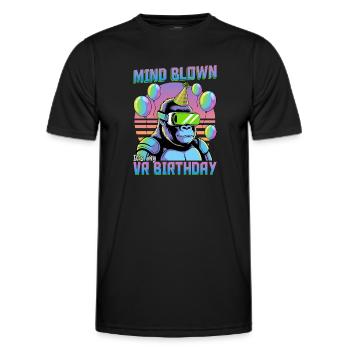 Birthday Gamer VR - Men's Functional T-Shirt - black - Front - AI Model Male 178 dark (178cm)