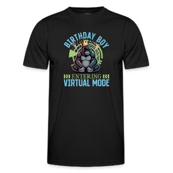 Birthday Gamer VR - Men's Functional T-Shirt - black - Front - AI Model Male 178 dark (178cm)