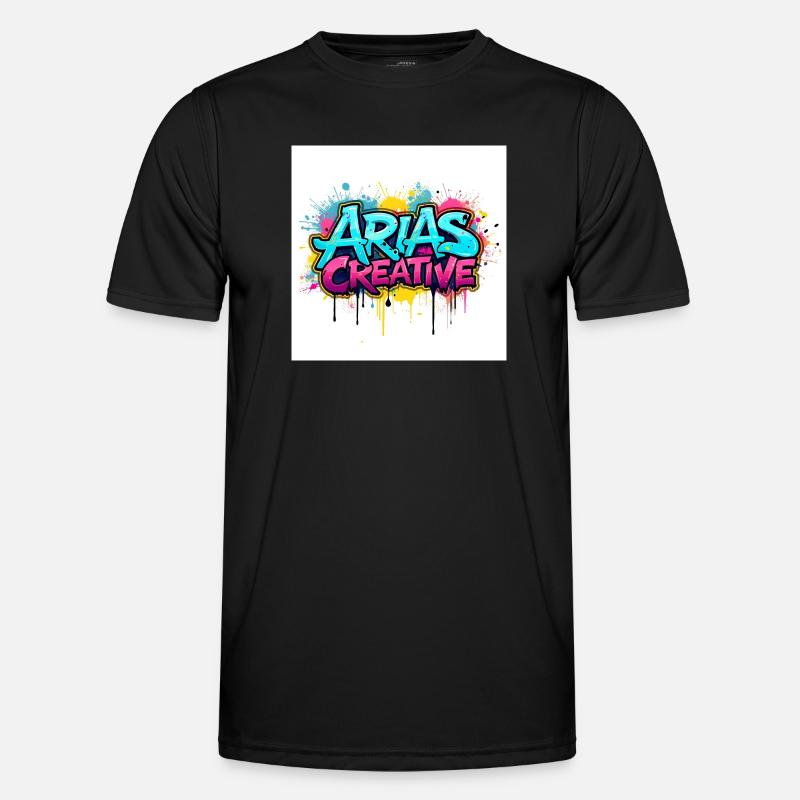 Aris Creative Graffiti Logo - Men's Functional T-Shirt - black
