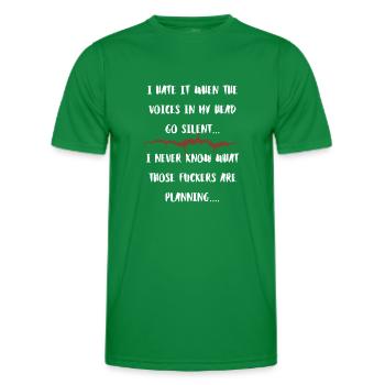 Des voix dans ma tête Menaces silencieuses - T-shirt sport Homme - vert - Devant - AI Model Male 178 dark (178cm)