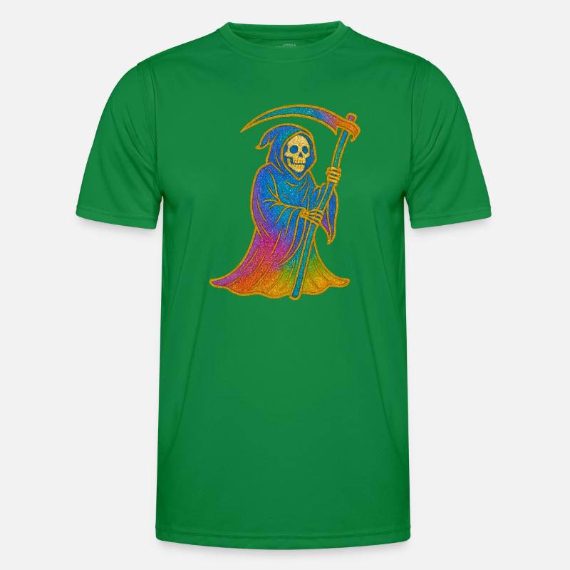 Regenbogen Sensenmann Männer Funktions-T-Shirt
