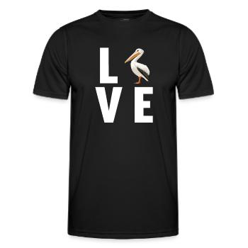 Pelicans Pelican - Men's Functional T-Shirt - black - Front - AI Model Male 178 dark (178cm)