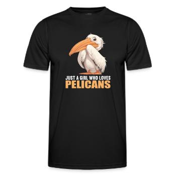Pelicans Pelican - Men's Functional T-Shirt - black - Front - AI Model Male 178 dark (178cm)