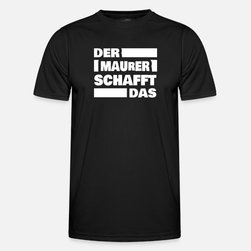 Bricklayer as work - Men's Functional T-Shirt - black
