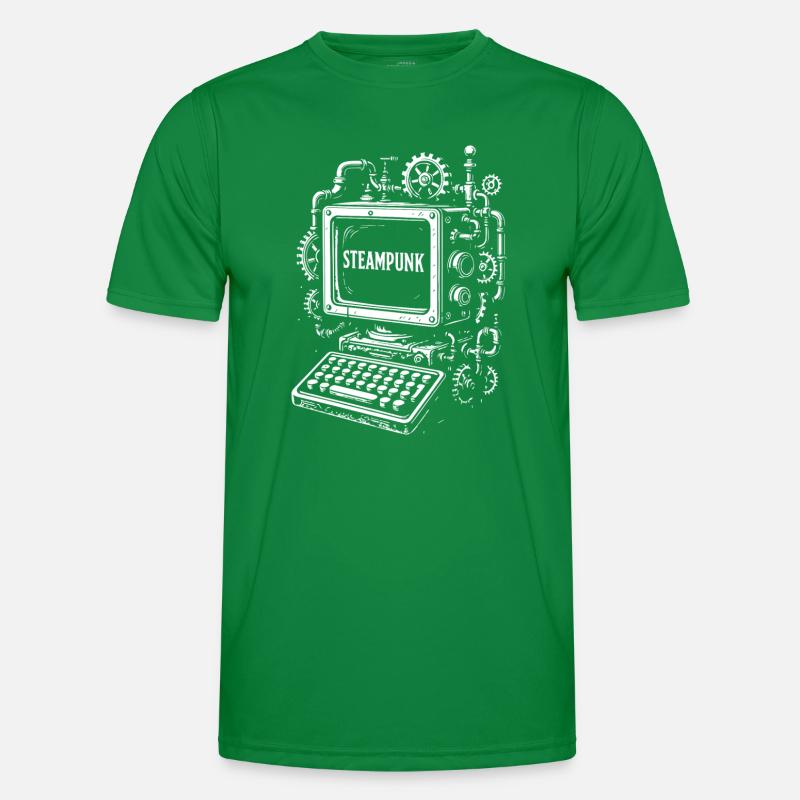Steampunk Computer Getriebe Männer Funktions-T-Shirt