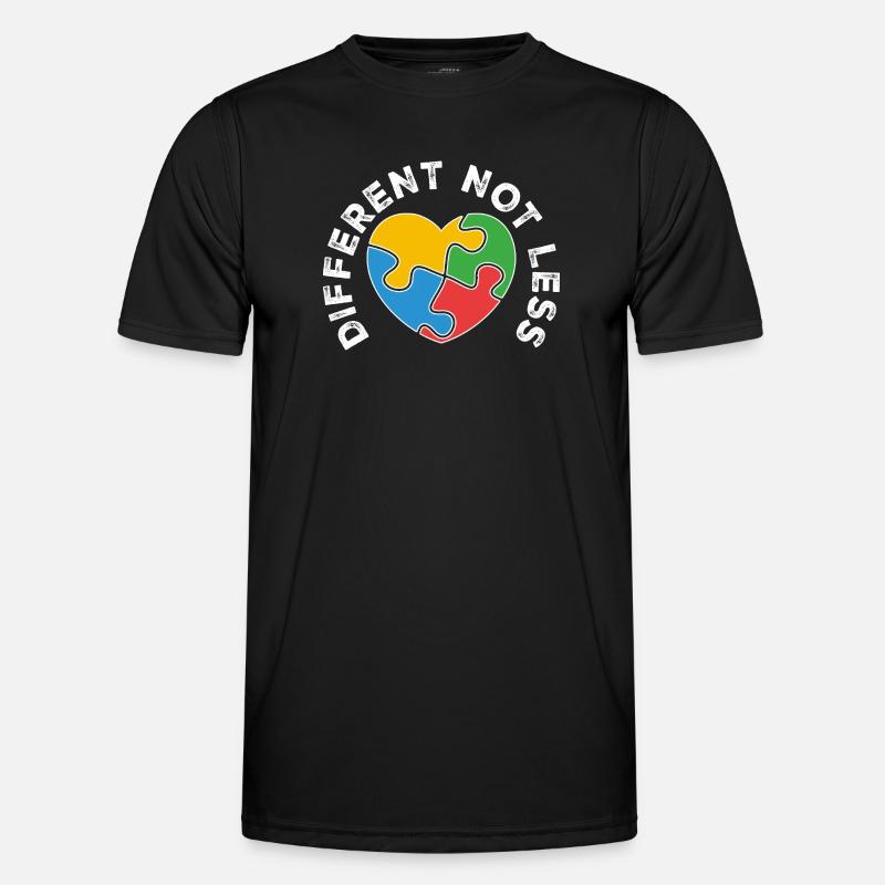 PuzzleHerz Vielfalt vereint Farben - Männer Funktions-T-Shirt - Schwarz