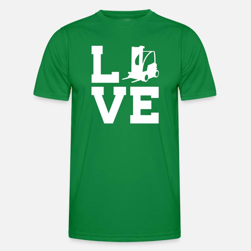 Love for Warehouse and Freight Forwarding – Forklift Driver Men's Functional T-Shirt