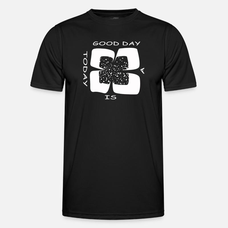 Today is a good day (Four-leaf clover) - Men's Functional T-Shirt - black
