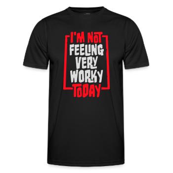 Je ne me sens pas très worky aujourd’hui Faul Arbeit humour - T-shirt sport Homme - noir - Devant - AI Model Male 178 dark (178cm)