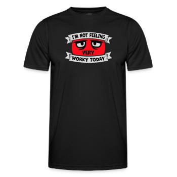 Je ne me sens pas très worky aujourd’hui Faul Arbeit humour - T-shirt sport Homme - noir - Devant - AI Model Male 178 dark (178cm)