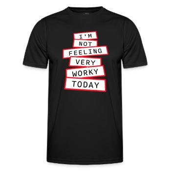 Je ne me sens pas très worky aujourd’hui Faul Arbeit humour - T-shirt sport Homme - noir - Devant - AI Model Male 178 dark (178cm)