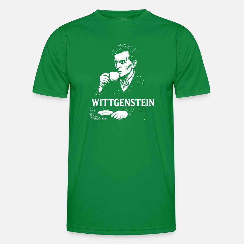 Wittgenstein Philosopher Coffee Portrait Men's Functional T-Shirt