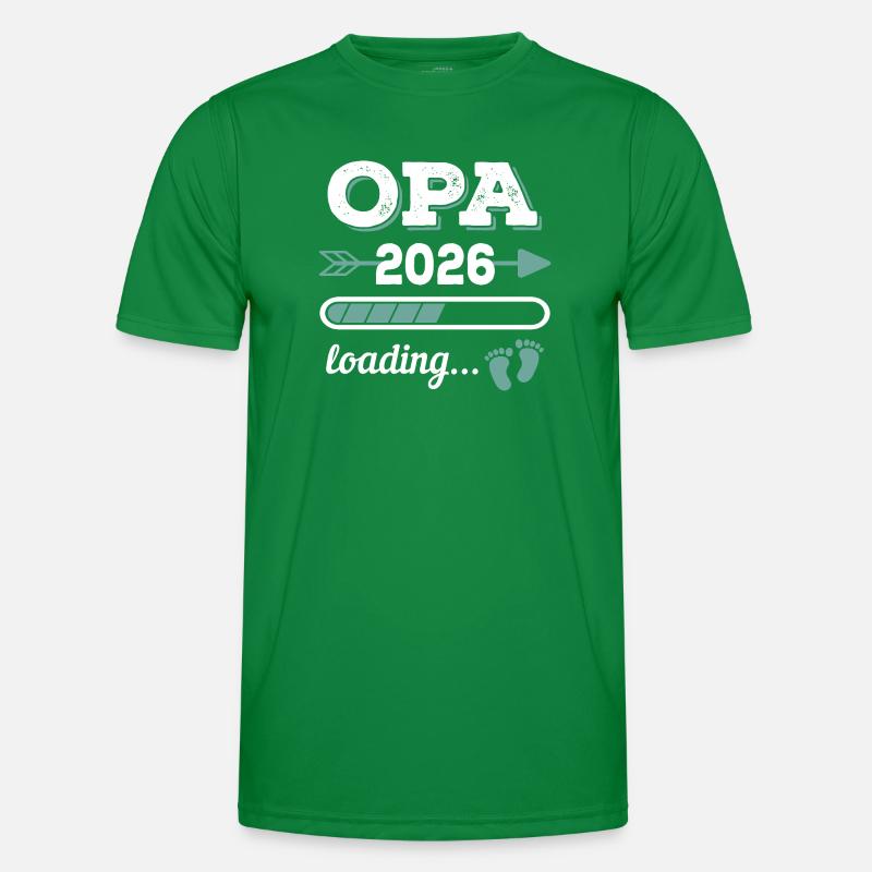 Opa 2026 Loading Werdender Großater Geschenkidee Männer Funktions-T-Shirt