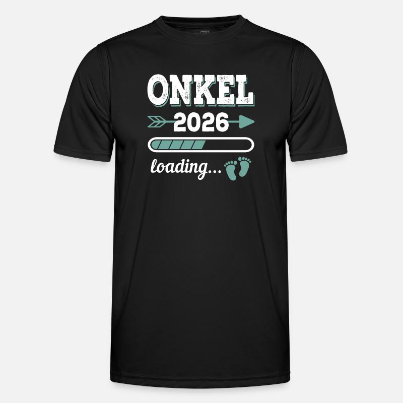 Onkel 2026 Loading Werdender Onkel Geschenkidee - Männer Funktions-T-Shirt - Schwarz