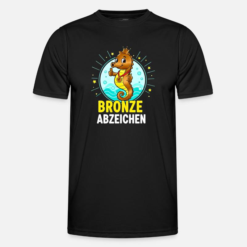 Bronze Badge Swimming Course Passed - Men's Functional T-Shirt - black