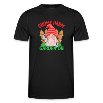 Garden Gnome Costume Gnome Harm Garden On Gnome - Men's Functional T-Shirt - black - Front - AI Model Male 178 dark (178cm)