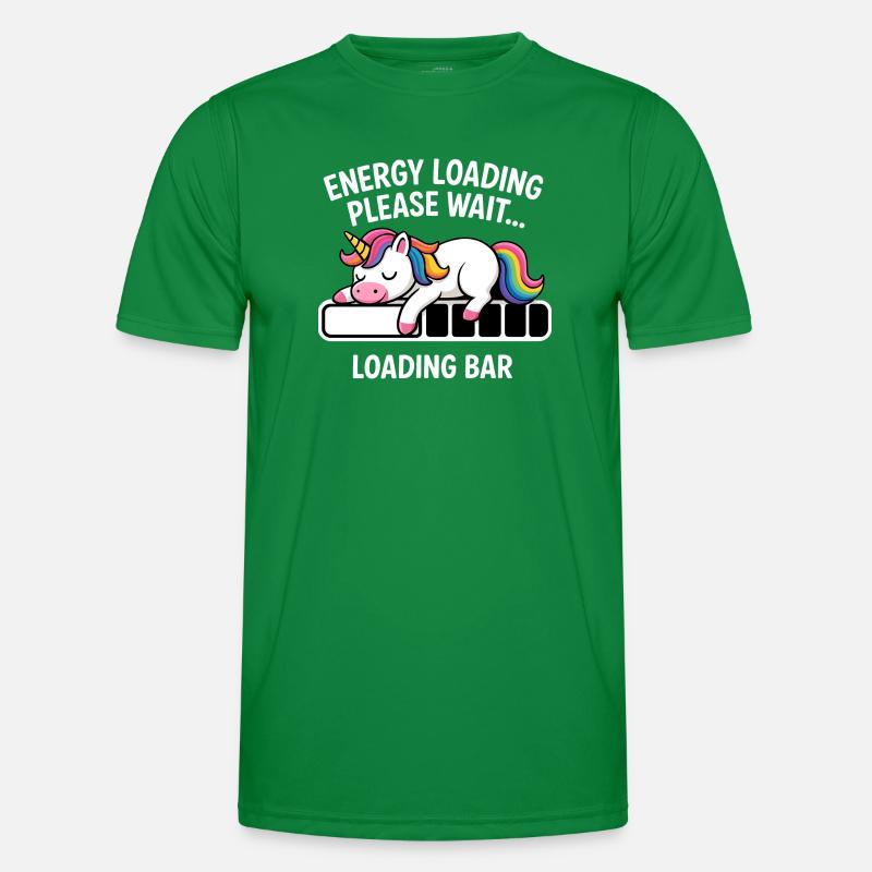 Unicorn Energy Loading Please Wait Men's Functional T-Shirt