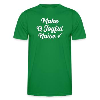 Make A Joyful Noise Typografie - Männer Funktions-T-Shirt - Kelly Green - Vorne - AI Model Male 178 dark (178cm)