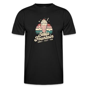 Vintage Soda Advertising - Men's Functional T-Shirt - black - Front - AI Model Male 178 dark (178cm)