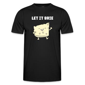 Humour fromage brie - T-shirt sport Homme - noir - Devant - AI Model Male 178 dark (178cm)
