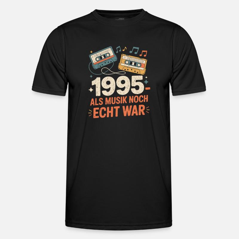1995 Nostalgie Kassette Männer Funktions-T-Shirt