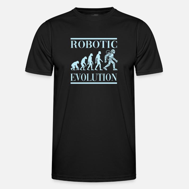 Robot Evolution Progress Human Future - Men's Functional T-Shirt - black