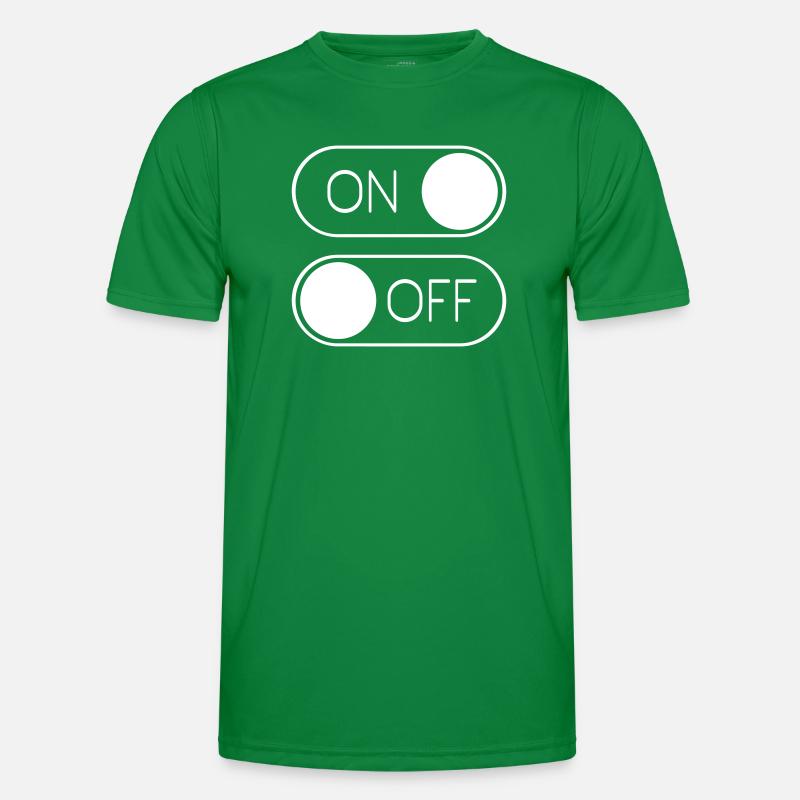 Toggle Graphic On Off Switch Men's Functional T-Shirt