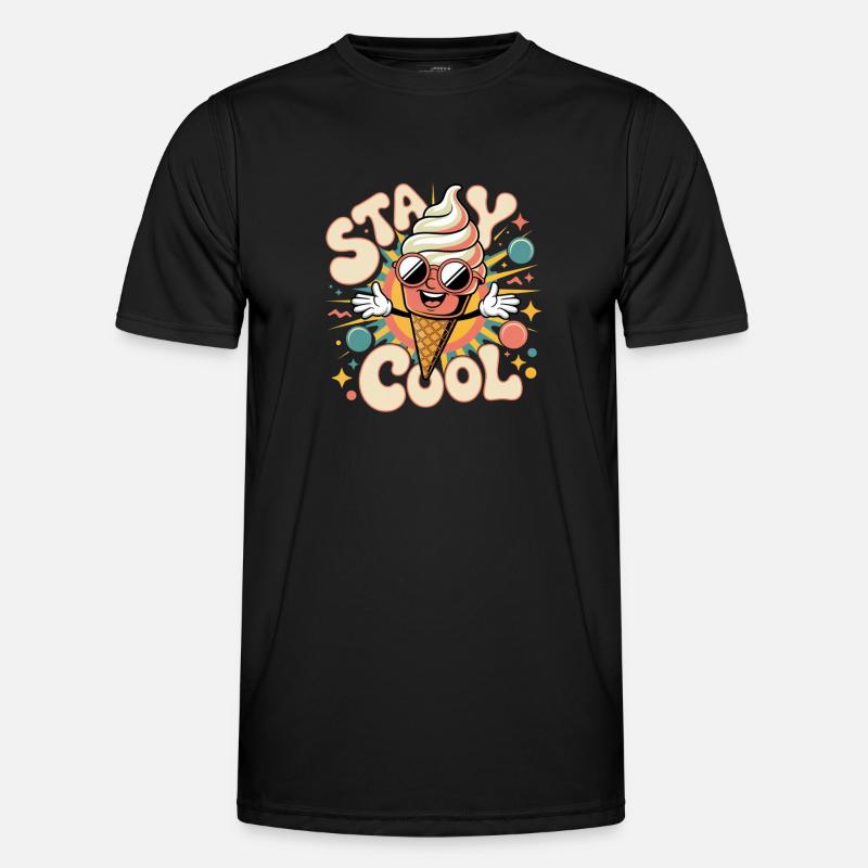 Retro Eiscreme Männer Funktions-T-Shirt
