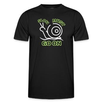 Langsam muss weitergehen - Männer Funktions-T-Shirt - Schwarz - Vorne - AI Model Male 178 dark (178cm)