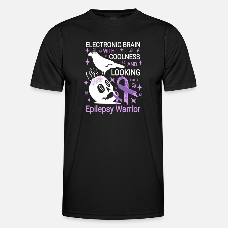 Electronic brain funny epilepsy saying - Men's Functional T-Shirt - black
