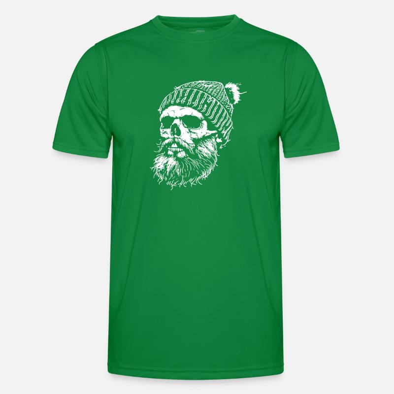 Winterbart mit Strickmütze Männer Funktions-T-Shirt