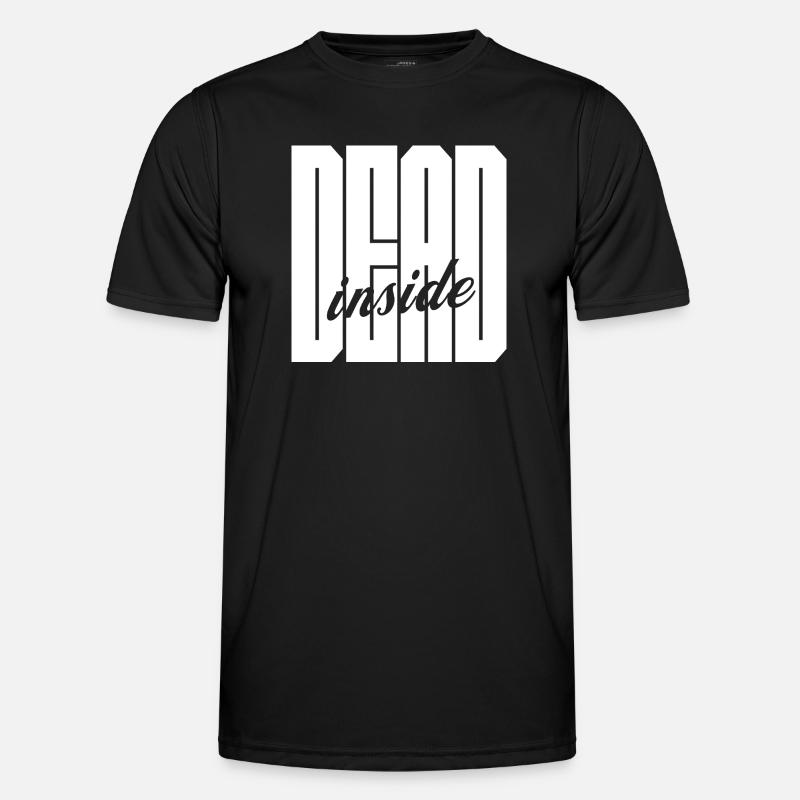 Dead Inside bold logo - Men's Functional T-Shirt - black