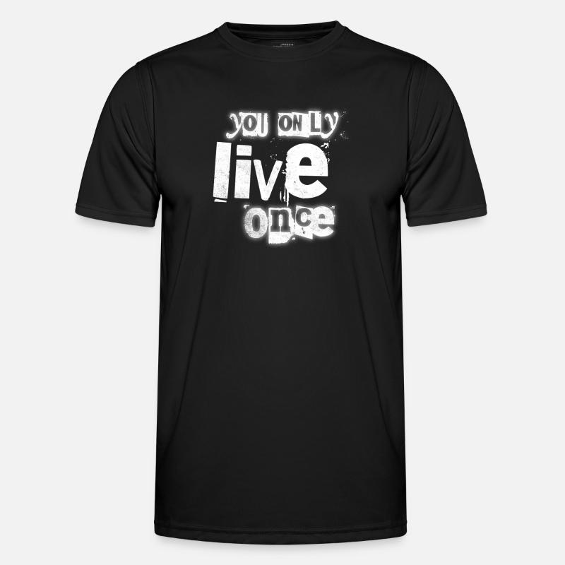 Nur Ein Leben - Männer Funktions-T-Shirt - Schwarz