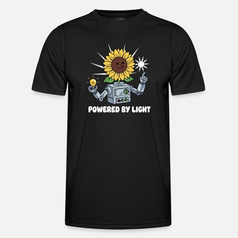 Sunflower Robot Light Ideas - Men's Functional T-Shirt - black