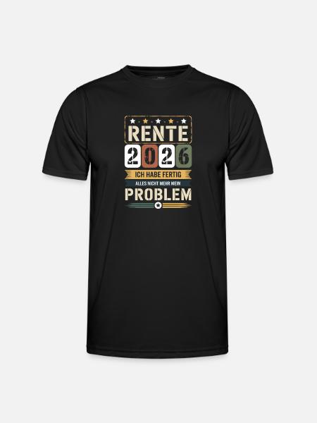 Pension 2026 I'm done - Men's Functional T-Shirt - black