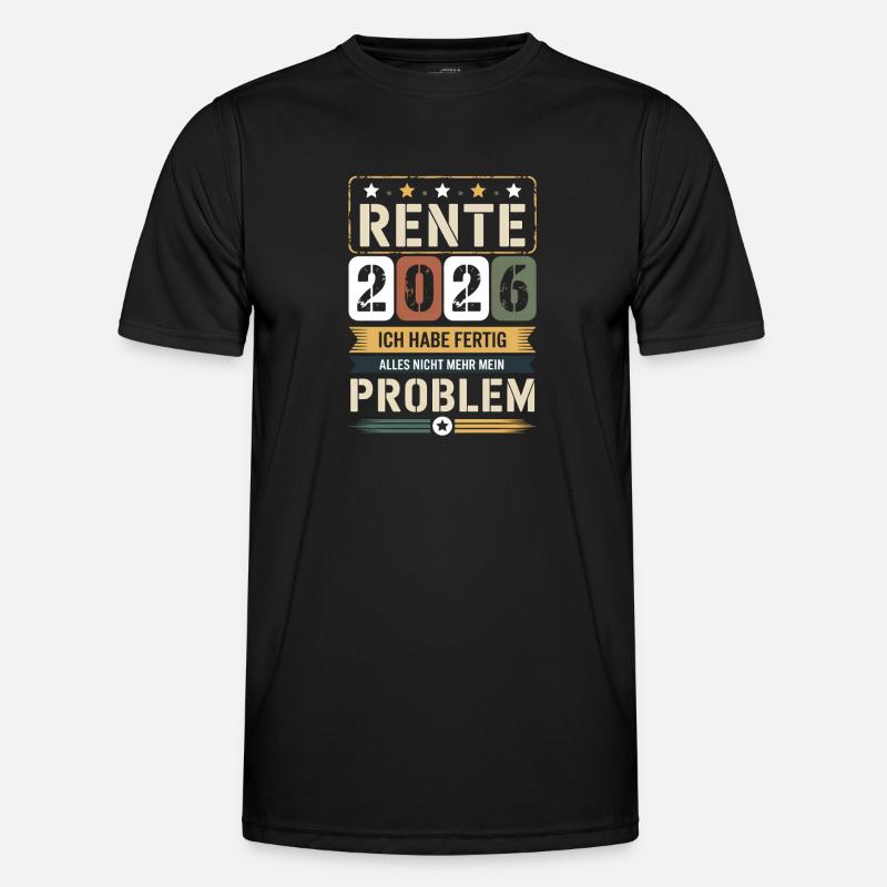Pension 2026 I'm done - Men's Functional T-Shirt - black