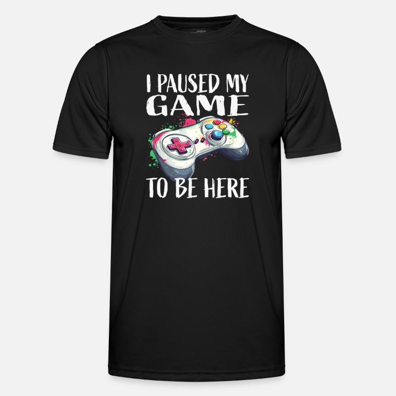 I paused my game controller - Men's Functional T-Shirt - black