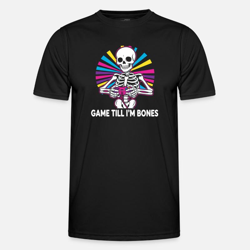 Game Till Bones Skeleton Controller - Männer Funktions-T-Shirt - Schwarz