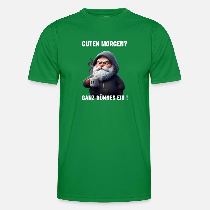 Grummel Weihnachtsmann Dünnes Eis Spruch Männer Funktions-T-Shirt