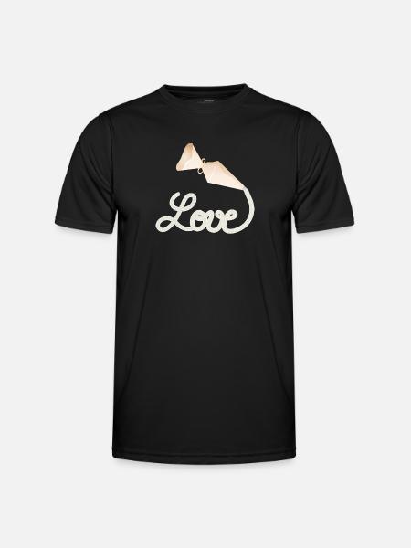 Spritzbeutel schreibt „Love“ – süßes Deko-Motiv - Männer Funktions-T-Shirt - Schwarz
