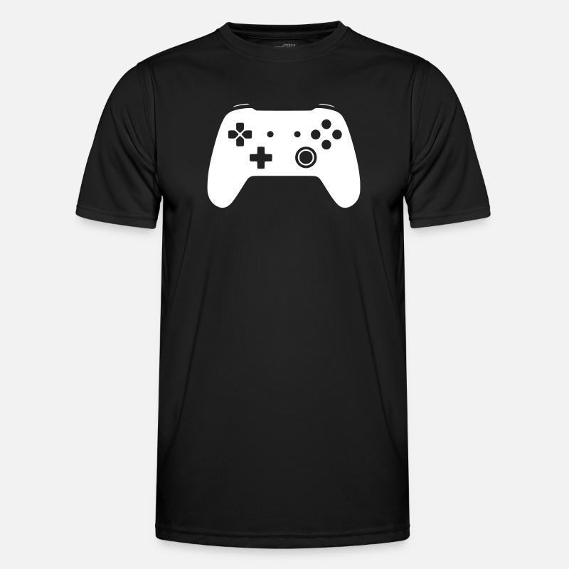 Modernes Gamepad Controller Zocken Vektor - Männer Funktions-T-Shirt - Schwarz
