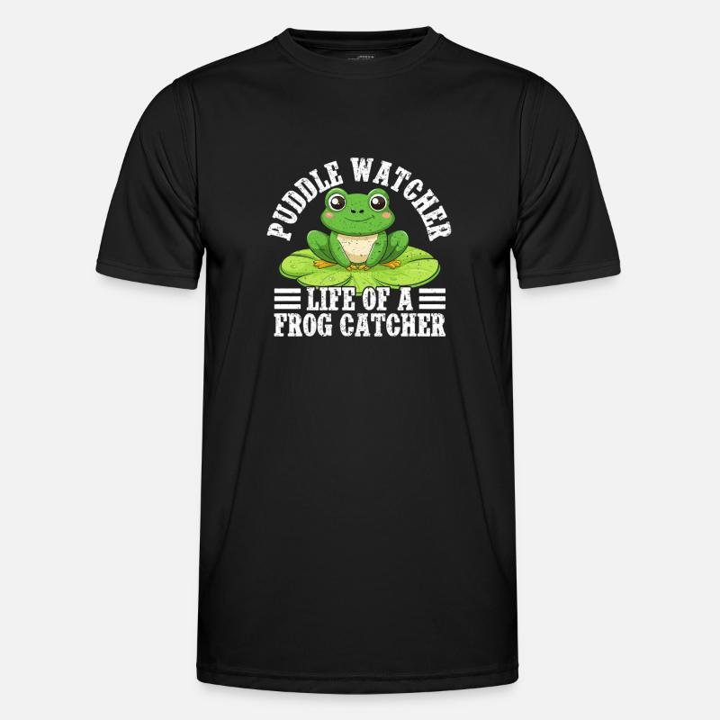 Frog Catcher Puddle Watcher Frog - Men's Functional T-Shirt - black