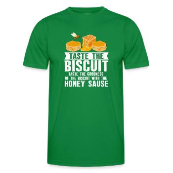 Goûte le filet biscuit miel - T-shirt sport Homme - vert - Devant - AI Model Male 178 dark (178cm)