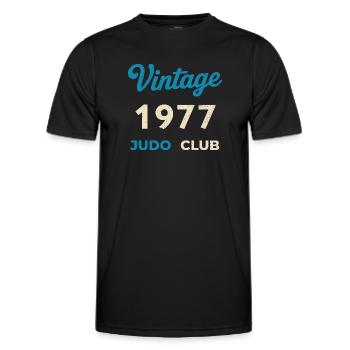 Vintage 1977 Judo Club Retro Geburtsjahr Geschenk - Männer Funktions-T-Shirt - Schwarz - Vorne - AI Model Male 178 dark (178cm)