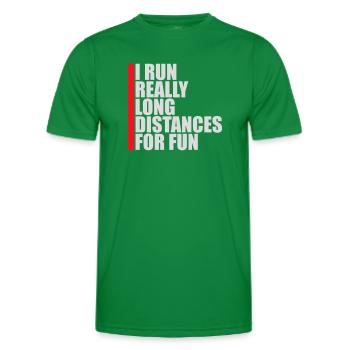I Run Really Long Distances For Fun Marathon Sport - Men's Functional T-Shirt - kelly green - Front - AI Model Male 178 dark (178cm)