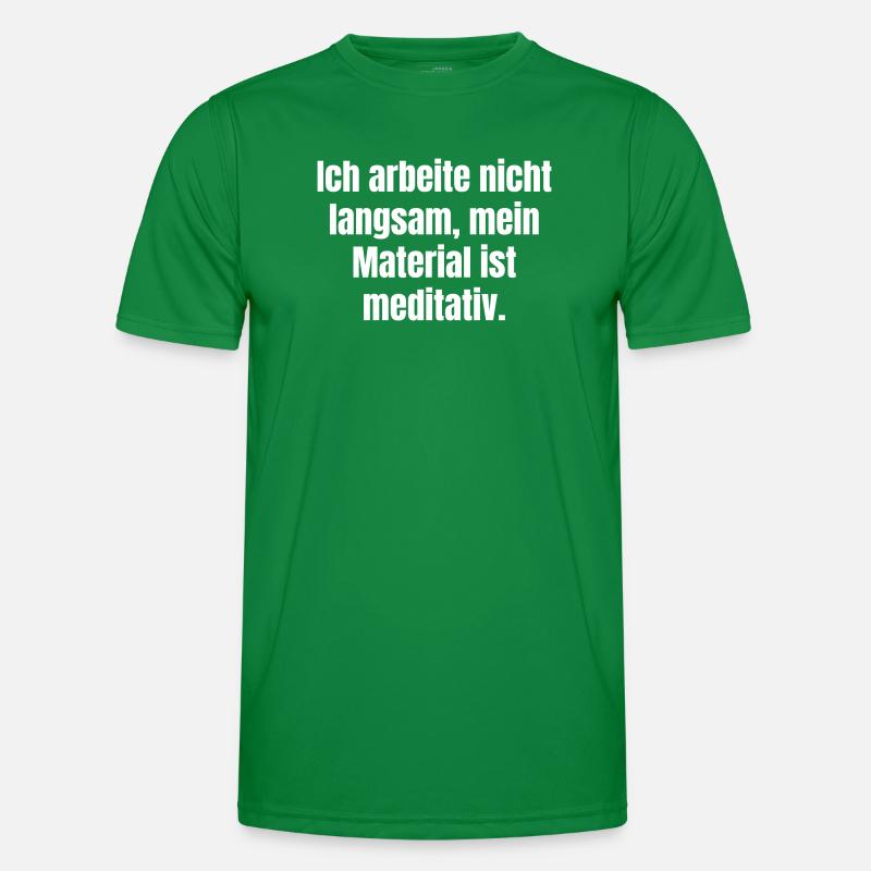 Meditatives Material-Statement Männer Funktions-T-Shirt