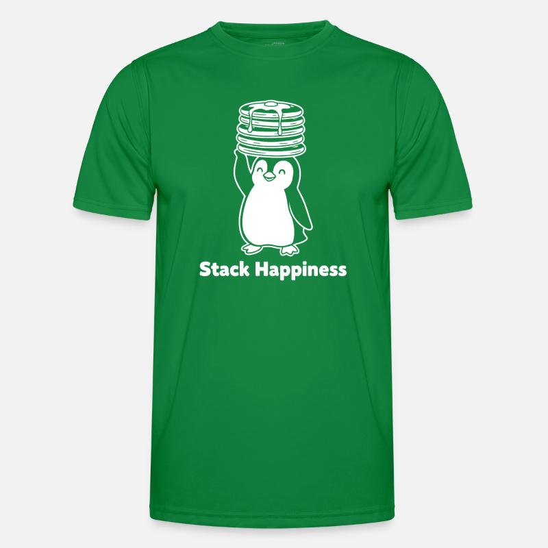Stack Happiness Pinguin Pfannkuchen Männer Funktions-T-Shirt