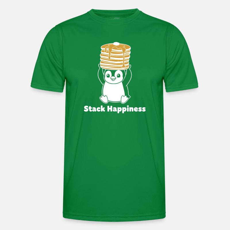 Stack Happiness Pinguin Männer Funktions-T-Shirt